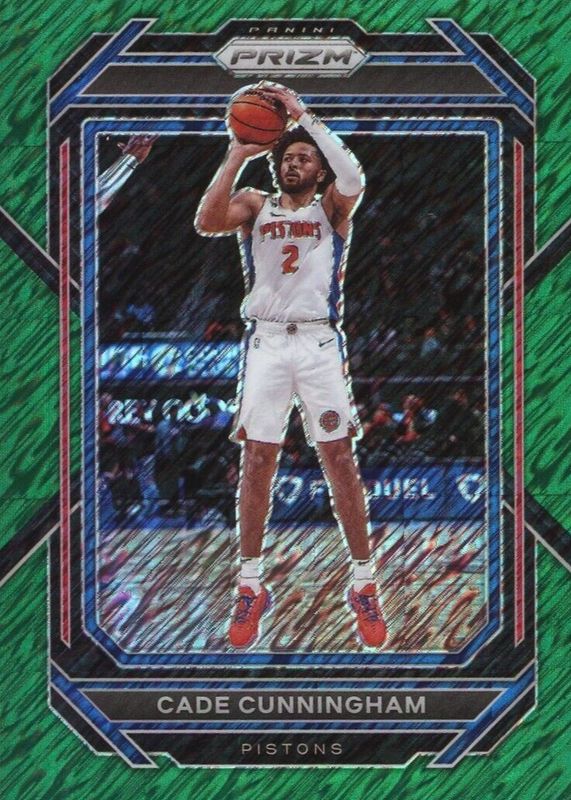 Cade Cunningham 2022 Prizm #89 Green Shimmer /5 PSA 10