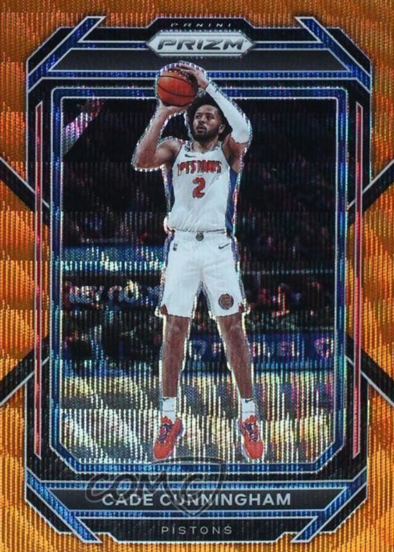 Cade Cunningham 2022 Prizm #89 Orange Wave /60 PSA 10