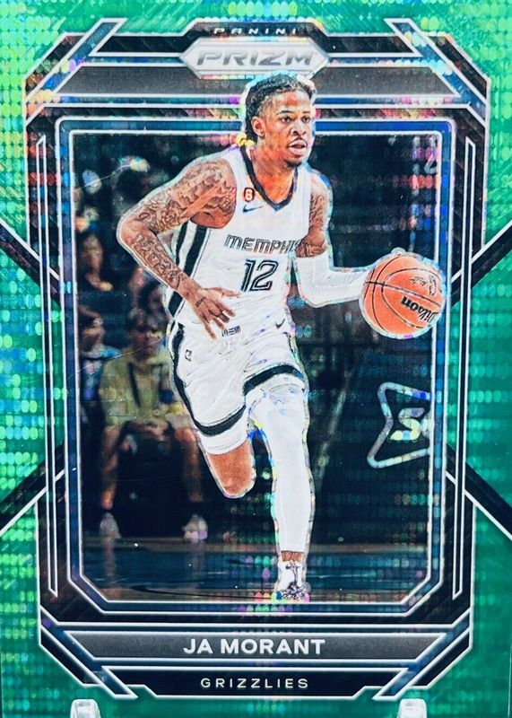 Ja Morant 2022 Prizm #200 Green Pulsar /25 PSA 10