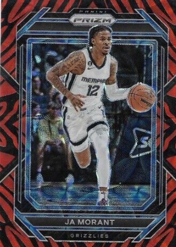 Ja Morant 2022 Prizm #200 Choice Tiger Stripe /(SSP) PSA 10