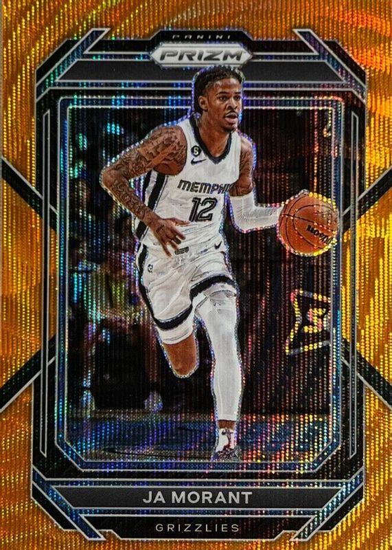 Ja Morant 2022 Prizm #200 Orange Wave /60 PSA 10