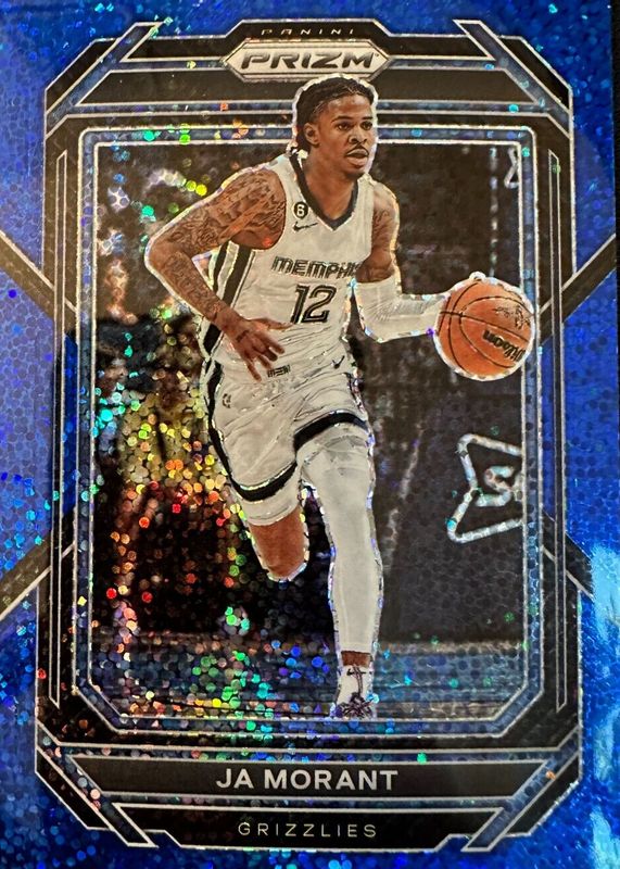 Ja Morant 2022 Prizm #200 Blue Sparkle /144 PSA 10