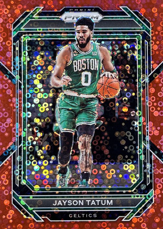 Jayson Tatum 2022 Prizm #17 Fast Break Red /100 PSA 10