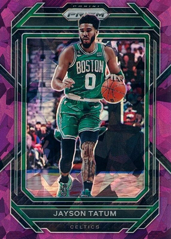 Jayson Tatum 2022 Prizm #17 Purple Ice /149 PSA 10