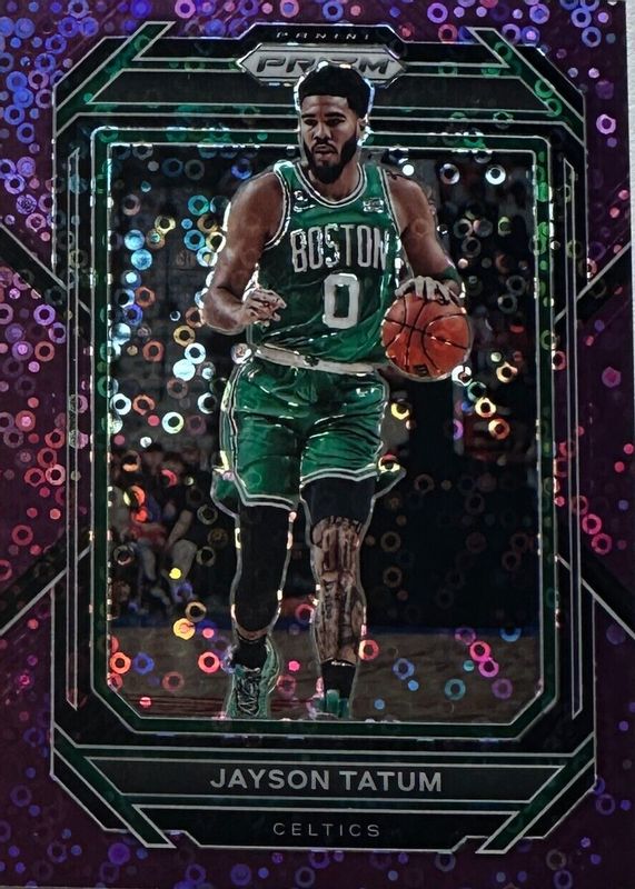 Jayson Tatum 2022 Prizm #17 Fast Break Purple /75 PSA 10