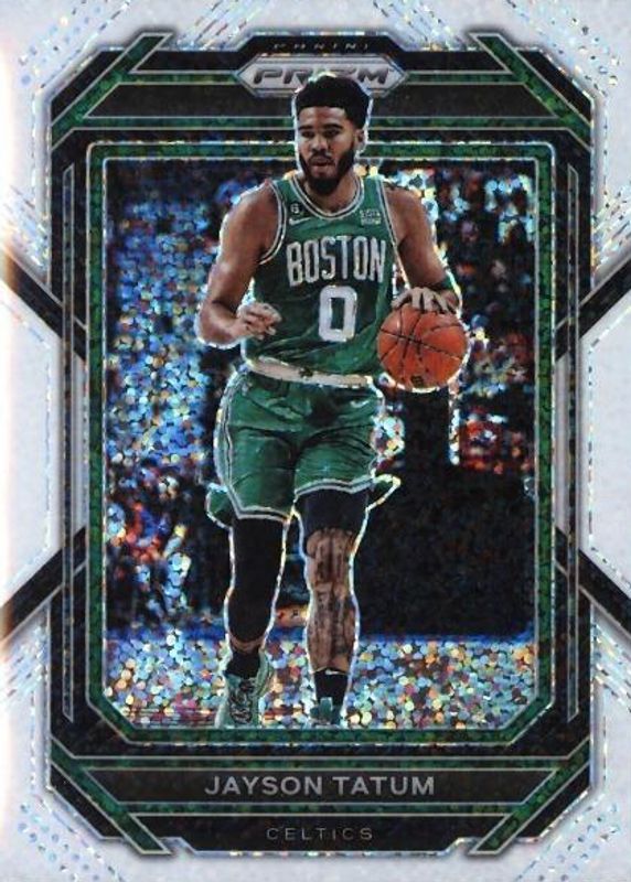 Jayson Tatum 2022 Prizm #17 White Sparkle /(SSP) RAW