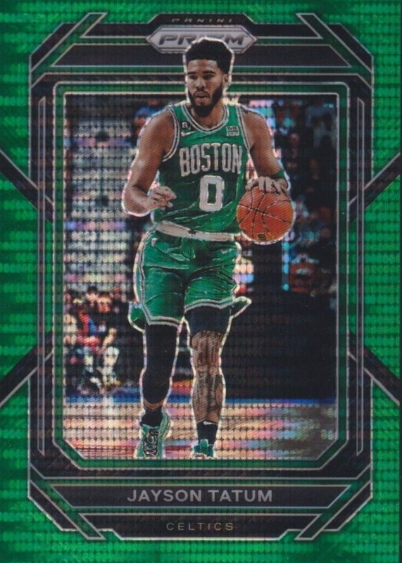 Jayson Tatum 2022 Prizm #17 Green Pulsar /25 PSA 10