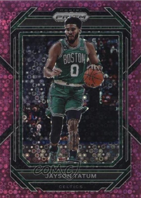 Jayson Tatum 2022 Prizm #17 Fast Break Pink /50 PSA 10