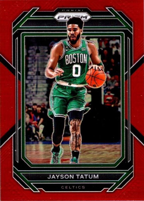 Jayson Tatum 2022 Prizm #17 Red /299 PSA 10