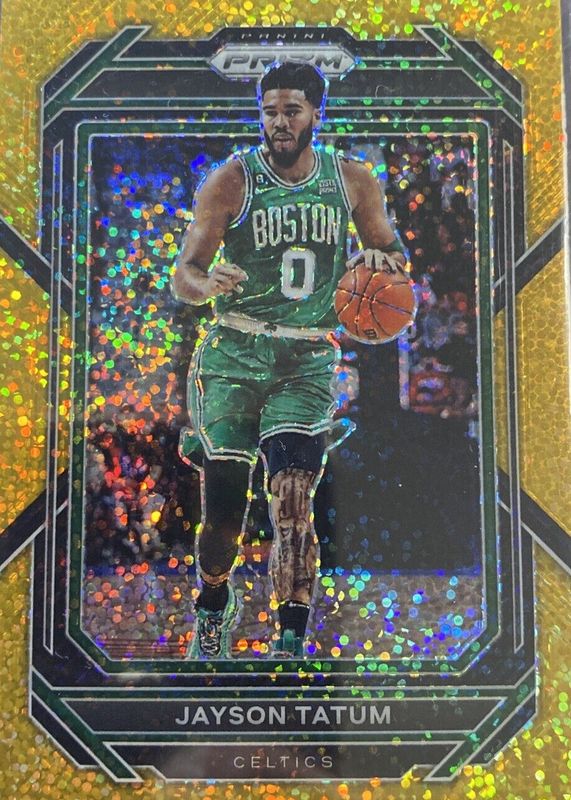 Jayson Tatum 2022 Prizm #17 Gold Sparkle /24 PSA 10