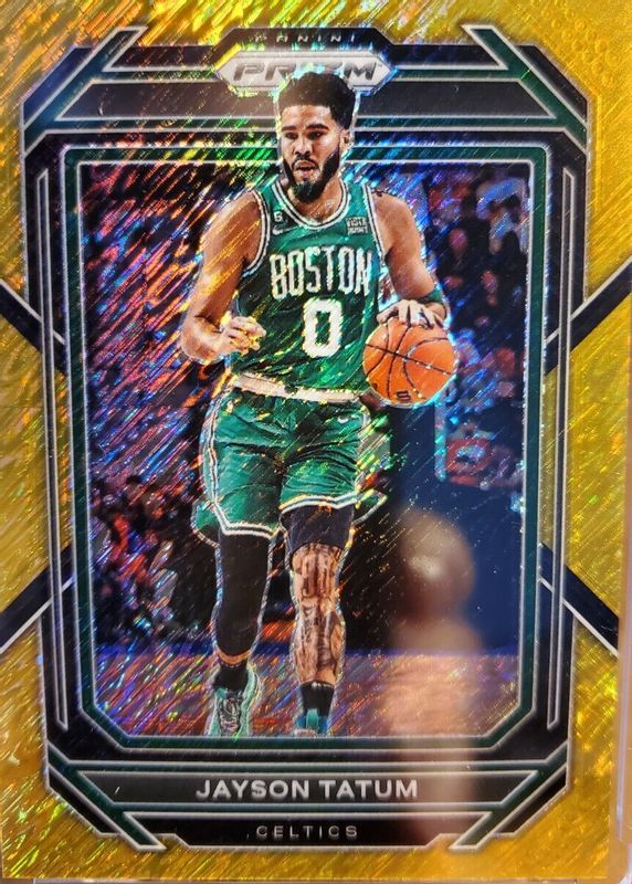 Jayson Tatum 2022 Prizm #17 Gold Shimmer /10 PSA 10