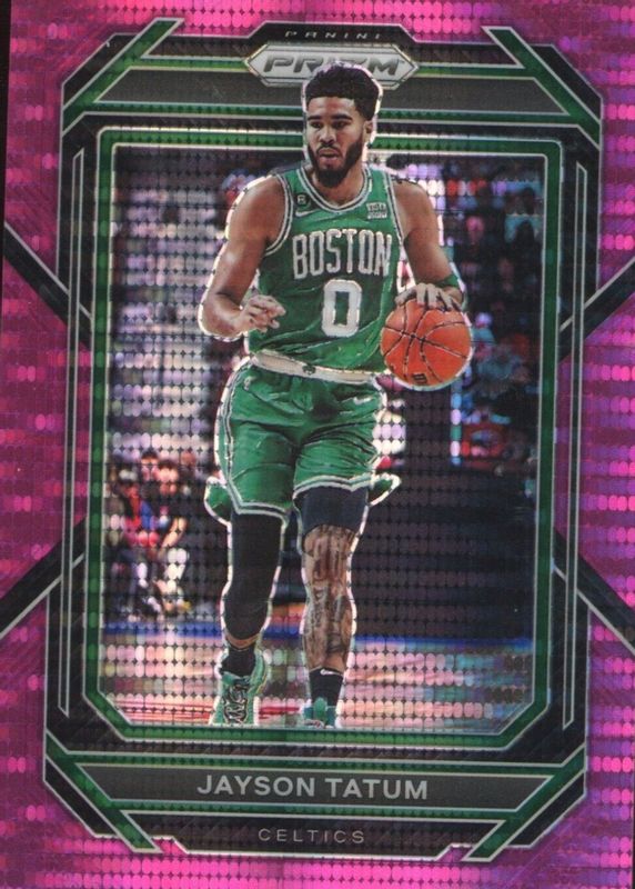 Jayson Tatum 2022 Prizm #17 Pink Pulsar /42 PSA 10