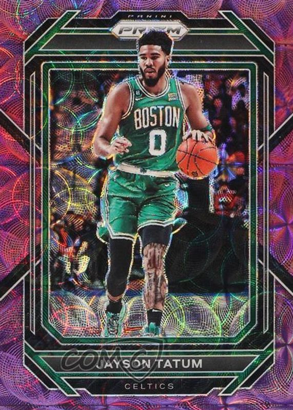 Jayson Tatum 2022 Prizm #17 Choice Purple /20 PSA 10