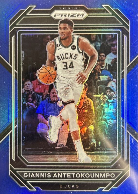 Giannis Antetokounmpo 2022 Prizm #96 Blue /199 PSA 10