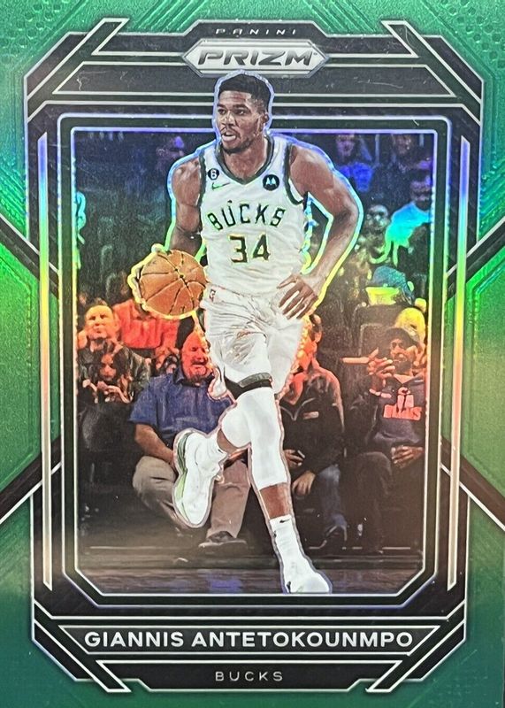 Giannis Antetokounmpo 2022 Prizm #96 Green PSA 10 Price Guide 