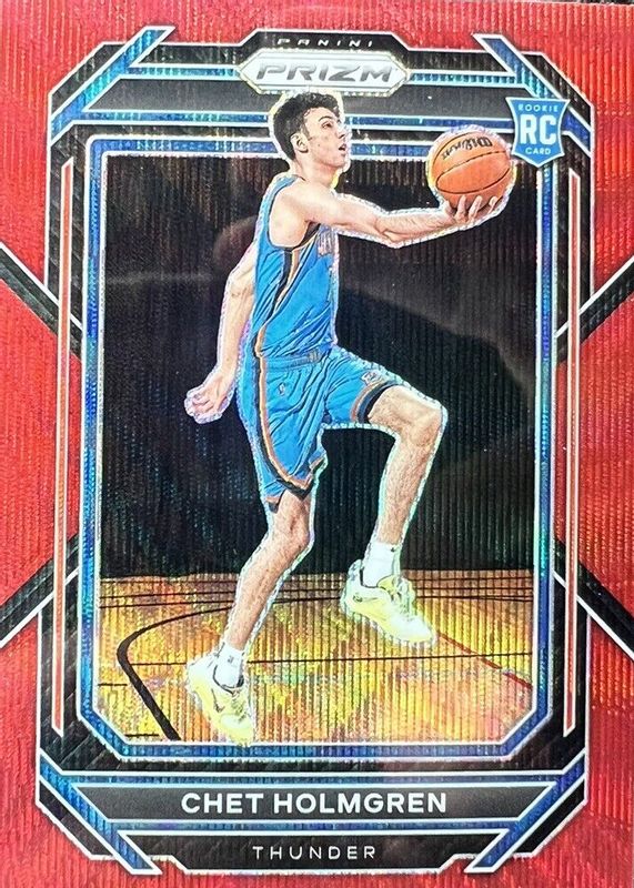 Chet Holmgren 2022 Prizm #266 Ruby Wave Rookie SGC 9.5