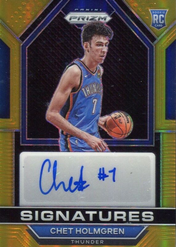 Chet Holmgren 2022 Prizm #RSI-CHE Rookie Signatures - Gold /10 PSA 10