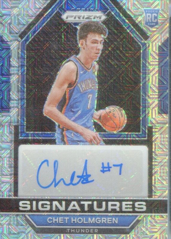 Chet Holmgren 2022 Prizm #RSI-CHE Rookie Signatures - Mojo /25 Rookie PSA 10