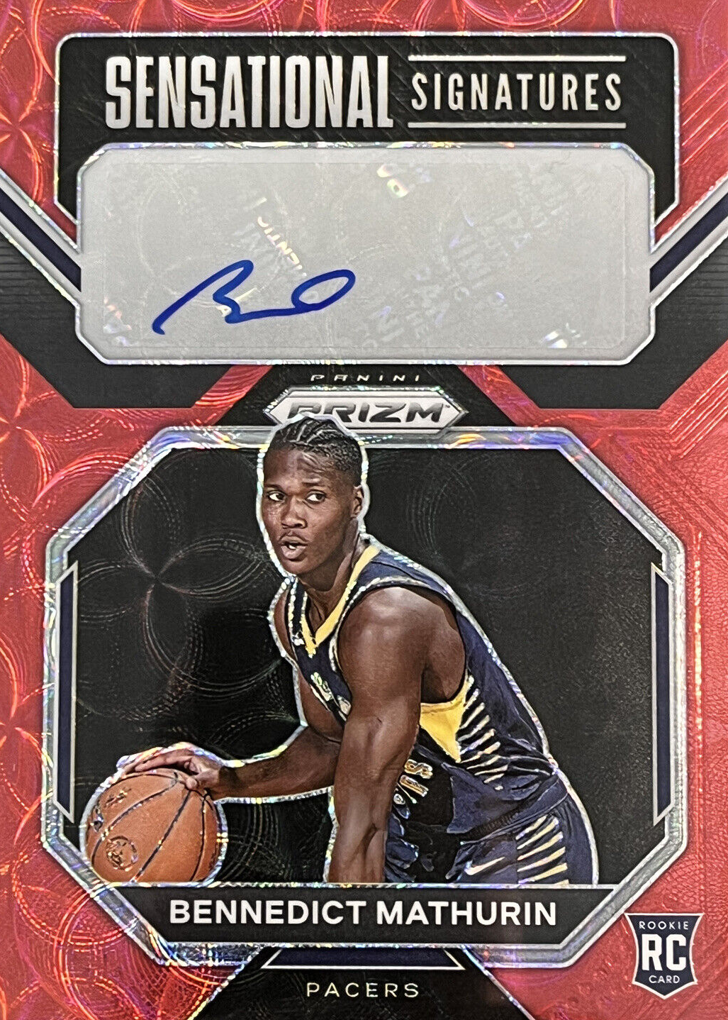 2022-23 OBSIDIAN BENNEDICT Mathurin RC recrue double patch auto violet