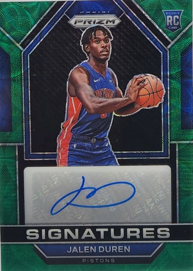 Jalen Duren 2022 Prizm #RSI-JDU Rookie Signatures - Choice Green