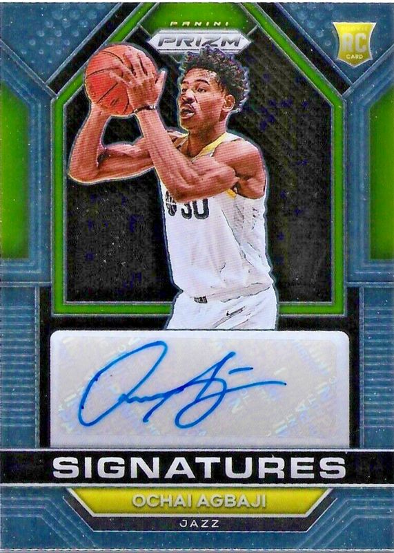 Ochai Agbaji 2022 Prizm #RSI-OCH Rookie Signatures PSA 10