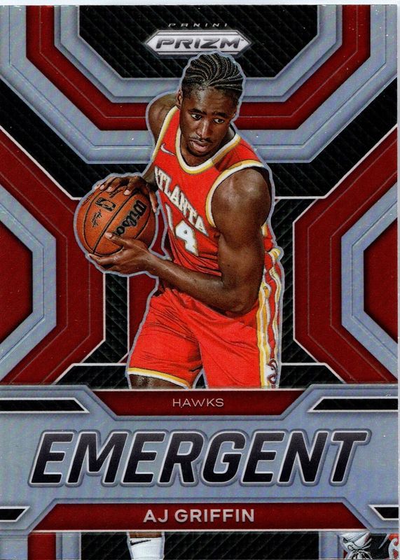 AJ Griffin 2022 Prizm #6 Emergent - Silver Rookie PSA 9