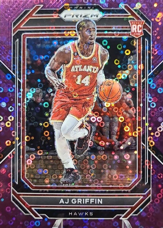 AJ Griffin 2022 Prizm #248 Fast Break Purple /75 Rookie SGC 10