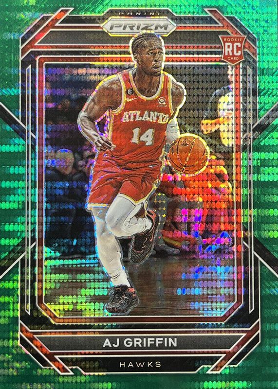 AJ Griffin 2022 Prizm #248 Green Pulsar /25 Rookie PSA 10