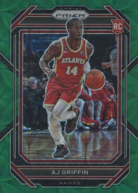 AJ Griffin 2022 Prizm #248 Choice Green /8 Rookie SGC 10