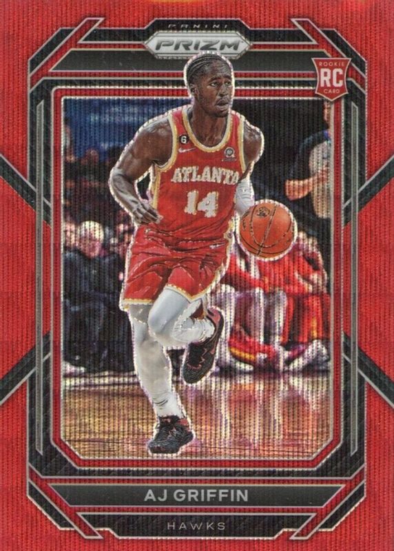 AJ Griffin 2022 Prizm #248 Ruby Wave Rookie PSA 10