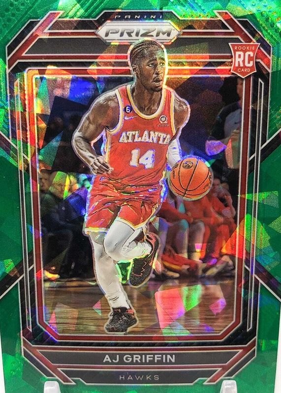 AJ Griffin 2022 Prizm #248 Green Ice Rookie RAW