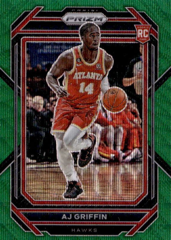 AJ Griffin 2022 Prizm #248 Green Wave Rookie SGC 9.5