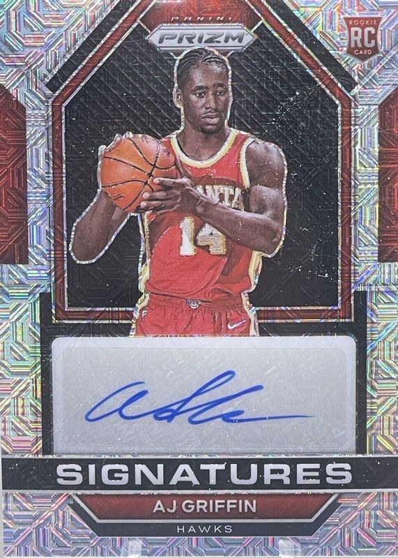 AJ Griffin 2022 Prizm #RSI-AJG Rookie Signatures - Mojo /25 RAW