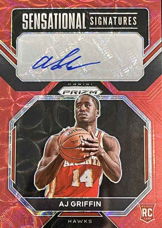 AJ Griffin 2022 Prizm #SS-AG Sensational Signatures - Choice Rookie PSA 10