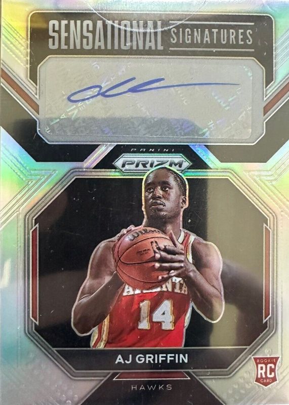 AJ Griffin 2022 Prizm #SS-AG Sensational Signatures - Silver Rookie PSA 10