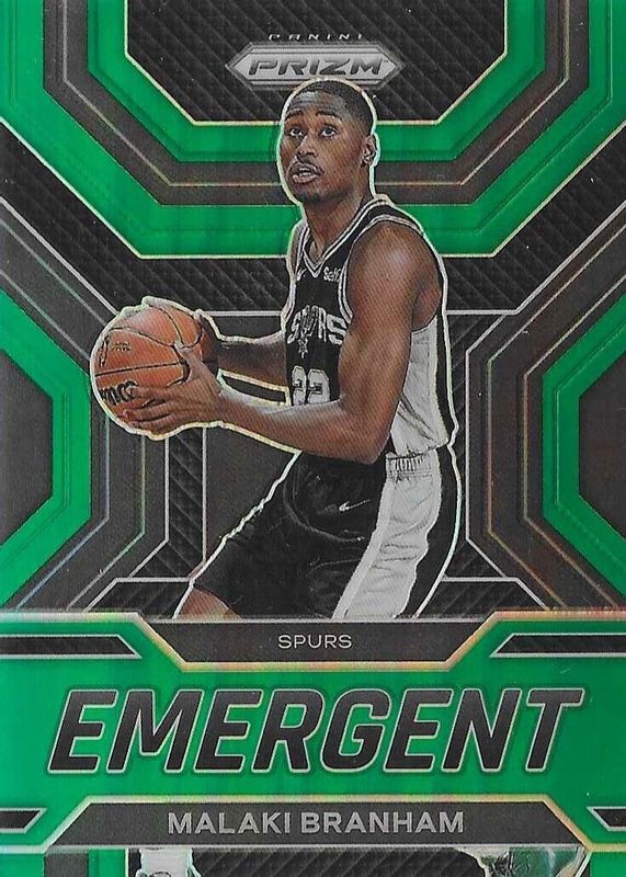 Malaki Branham 2022 Prizm #28 Emergent - Green Rookie PSA 10