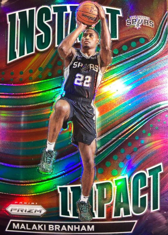 Malaki Branham 2022 Prizm #12 Instant Impact - Green Rookie RAW