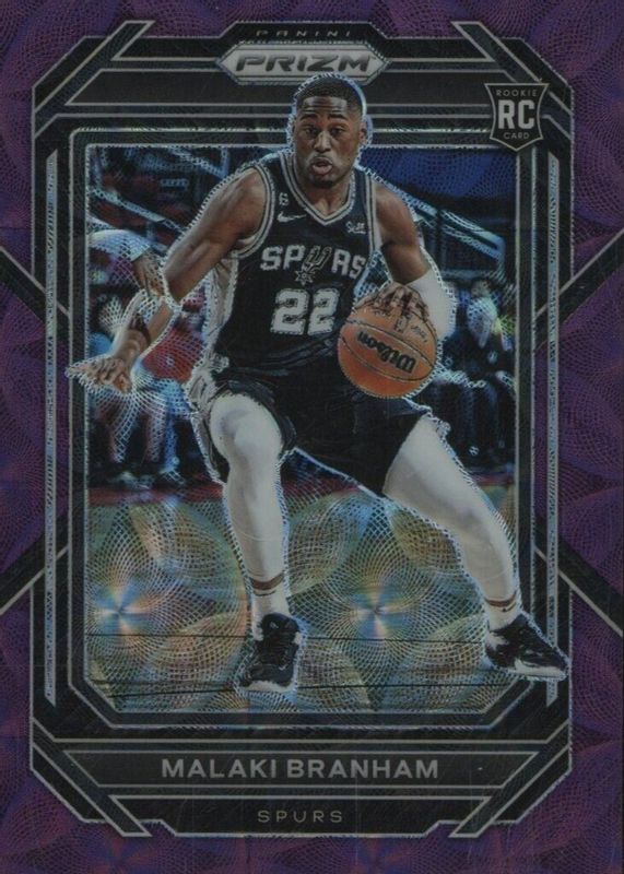 Malaki Branham 2022 Prizm #230 Choice Purple /20 Rookie SGC 10