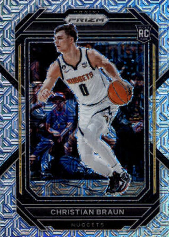 Christian Braun 2022 Prizm #223 Mojo /25 Rookie PSA 9