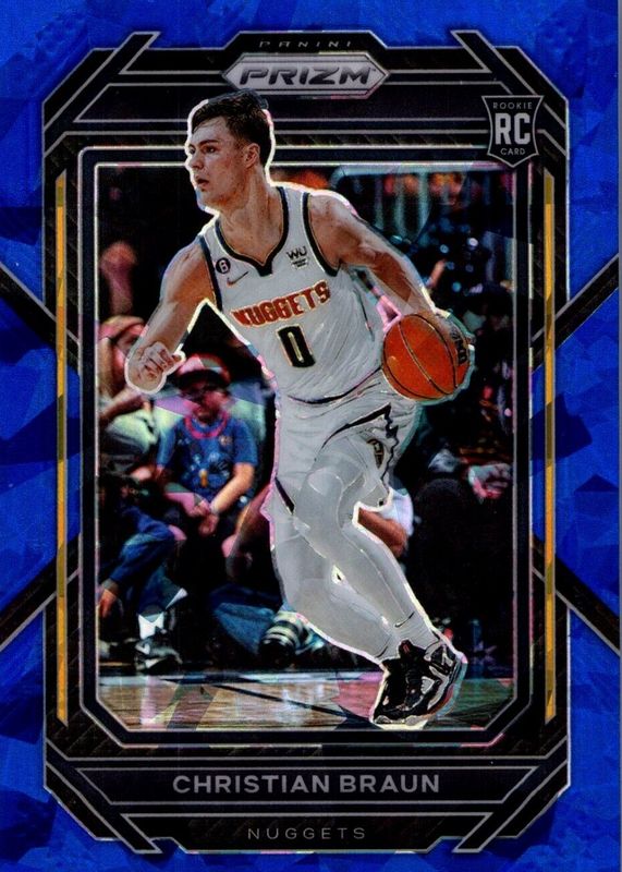 Christian Braun 2022 Prizm #223 Blue Ice /125 Rookie RAW