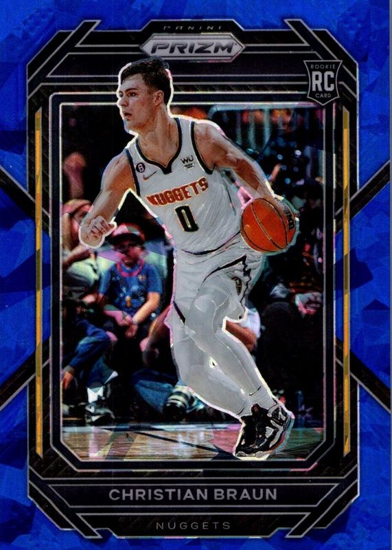 Christian Braun 2022 Prizm #223 Blue Ice /125 Rookie SGC 9.5