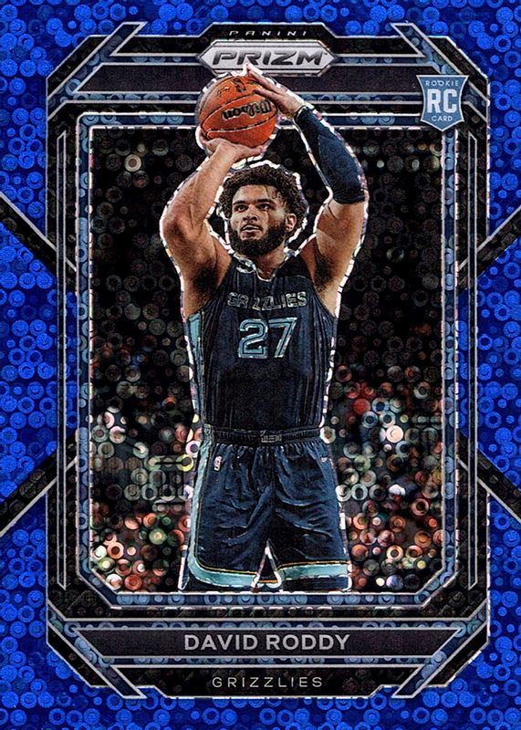 David Roddy 2022 Prizm #261 Fast Break Blue /150 Rookie RAW