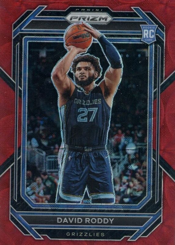 David Roddy 2022 Prizm #261 Choice Red /88 Rookie SGC 10