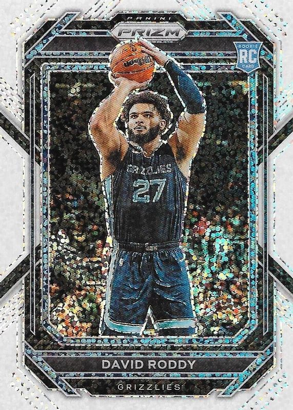 David Roddy 2022 Prizm #261 White Sparkle /(SSP) Rookie PSA 9