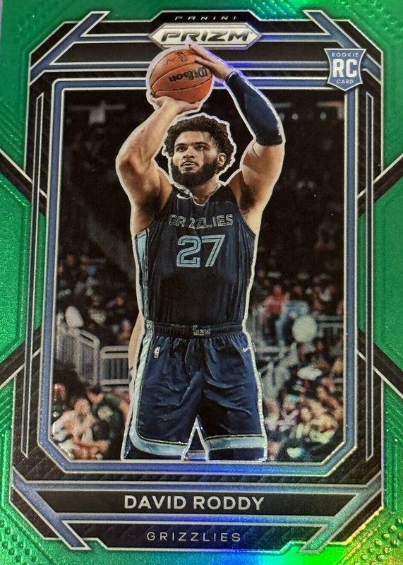 David Roddy 2022 Prizm #261 Green Rookie RAW