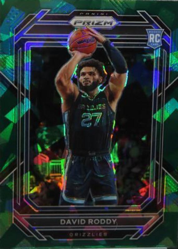 David Roddy 2022 Prizm #261 Green Ice Rookie RAW