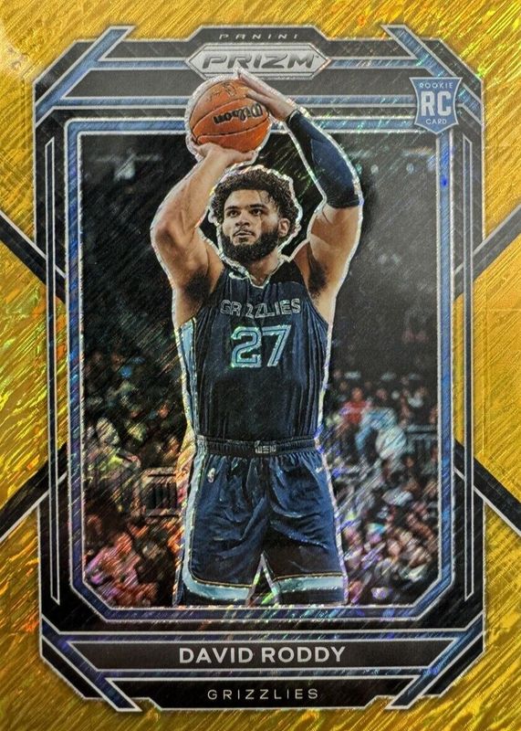David Roddy 2022 Prizm #261 Gold Shimmer /10 Rookie RAW