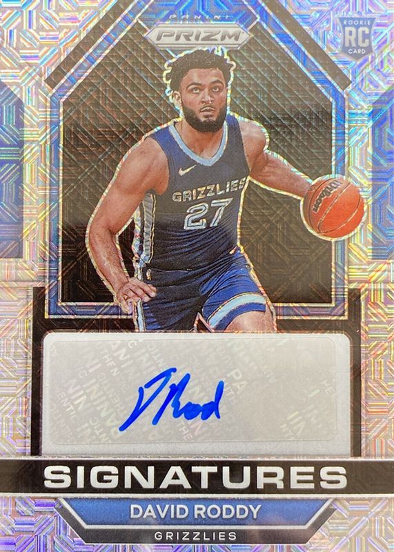 David Roddy 2022 Prizm #RSI-DRD Rookie Signatures - Mojo /25 RAW