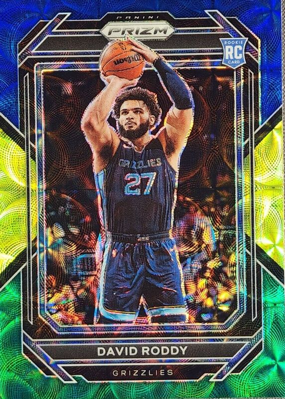 David Roddy 2022 Prizm #261 Choice Blue Yellow Green Rookie SGC 9.5