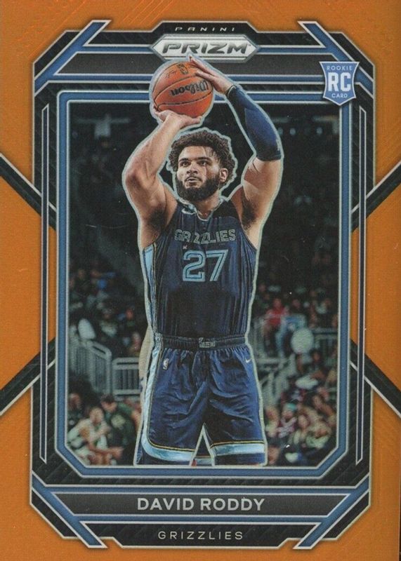 David Roddy 2022 Prizm #261 Orange /49 Rookie SGC 9.5